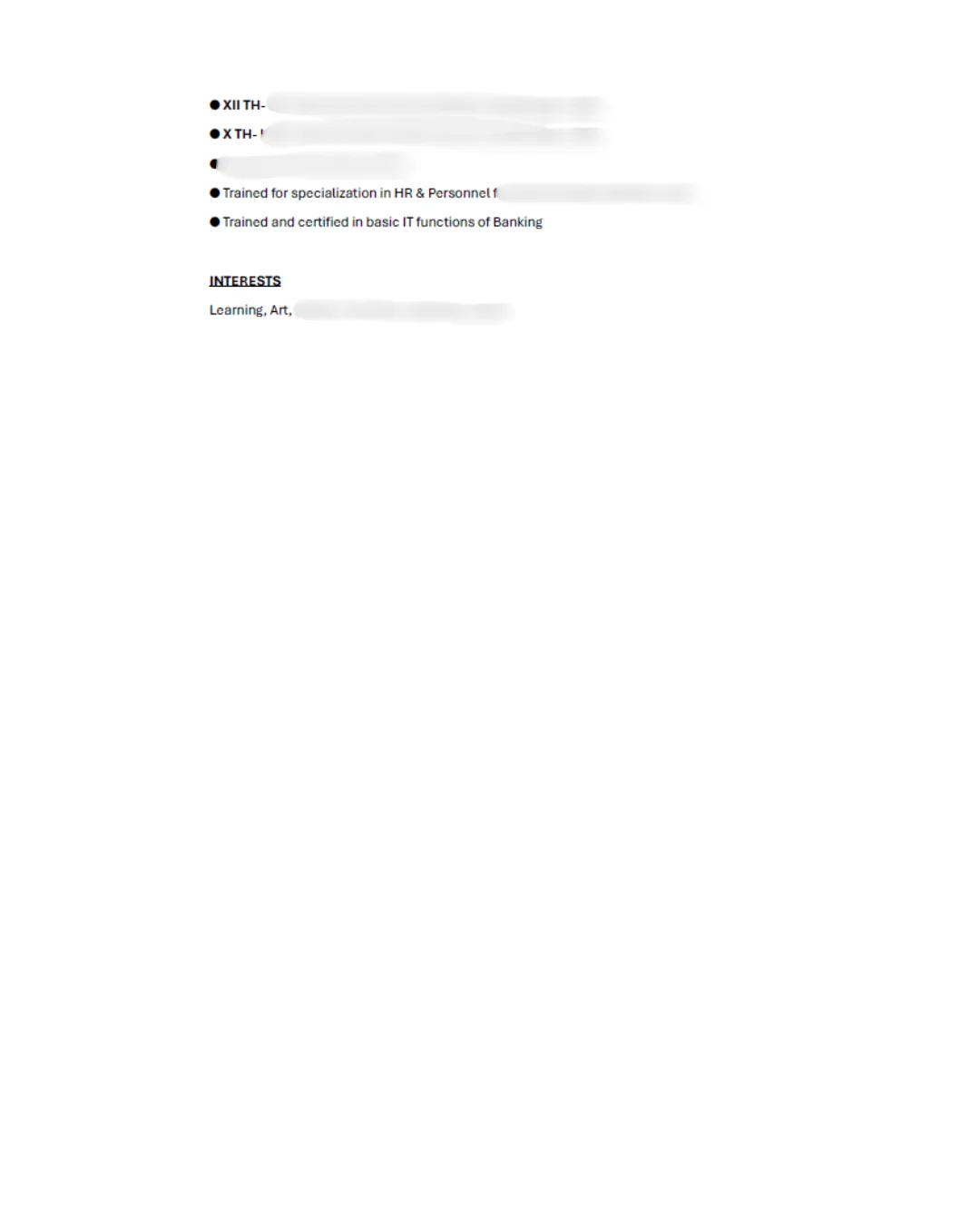 Original CV page 6